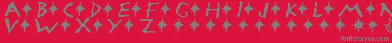 フォントArmageddon – 赤い背景に灰色の文字