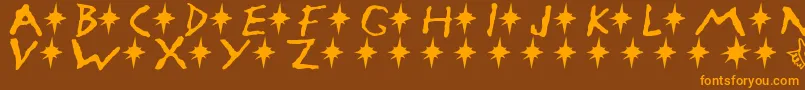 Czcionka Armageddon – pomarańczowe czcionki na brązowym tle