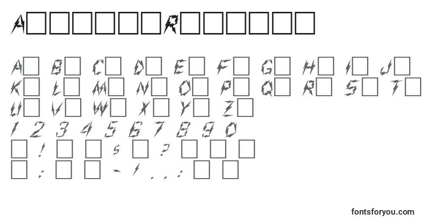 Czcionka AdmiralRegular – alfabet, cyfry, specjalne znaki