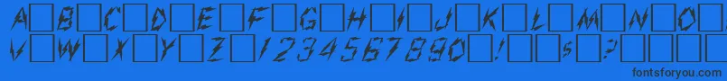 Шрифт AdmiralRegular – чёрные шрифты на синем фоне