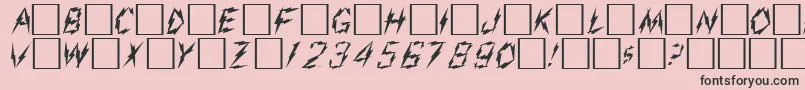 AdmiralRegular Font – Black Fonts on Pink Background