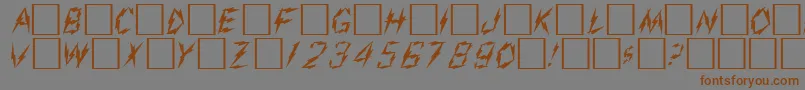 AdmiralRegular Font – Brown Fonts on Gray Background