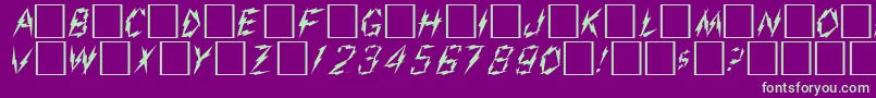 AdmiralRegular Font – Green Fonts on Purple Background