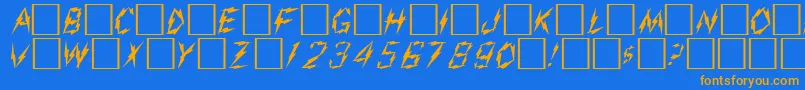 AdmiralRegular Font – Orange Fonts on Blue Background