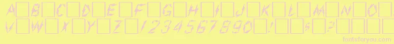 AdmiralRegular Font – Pink Fonts on Yellow Background
