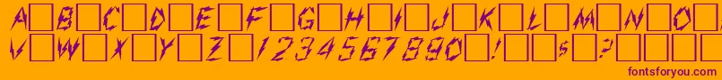 AdmiralRegular Font – Purple Fonts on Orange Background