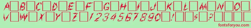 Шрифт AdmiralRegular – красные шрифты на зелёном фоне