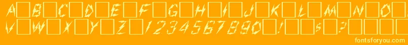 AdmiralRegular Font – Yellow Fonts on Orange Background