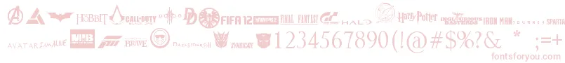 Moviesgames Font – Pink Fonts on White Background