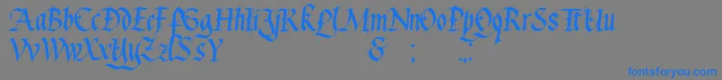 Czcionka Watgoth1 – niebieskie czcionki na szarym tle