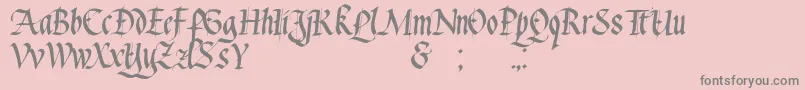 Watgoth1 Font – Gray Fonts on Pink Background