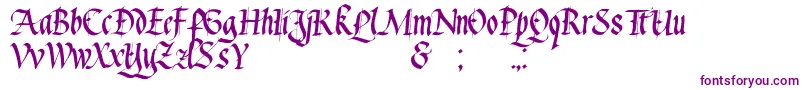 Watgoth1 Font – Purple Fonts on White Background