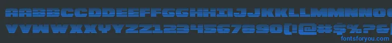 Bummergrad Font – Blue Fonts on Black Background