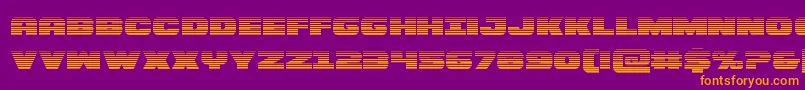 Bummergrad Font – Orange Fonts on Purple Background