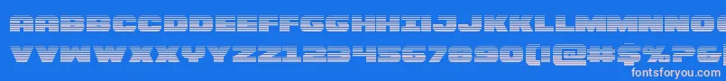 Bummergrad Font – Pink Fonts on Blue Background