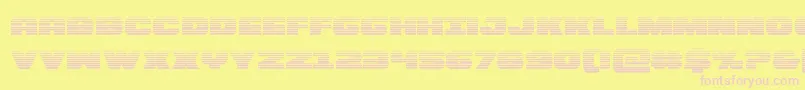 Bummergrad Font – Pink Fonts on Yellow Background