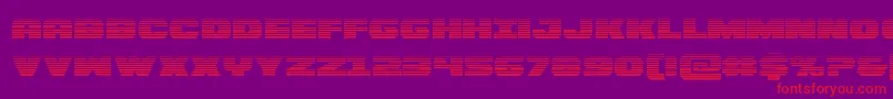 Bummergrad Font – Red Fonts on Purple Background