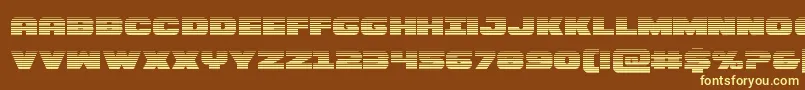 Bummergrad Font – Yellow Fonts on Brown Background