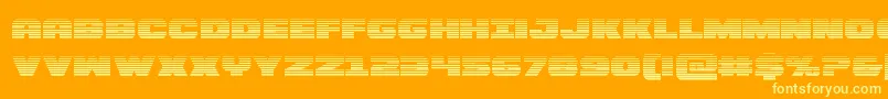 Bummergrad Font – Yellow Fonts on Orange Background