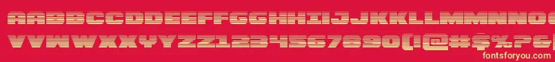 Bummergrad Font – Yellow Fonts on Red Background