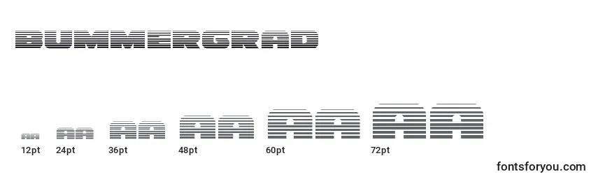Размеры шрифта Bummergrad