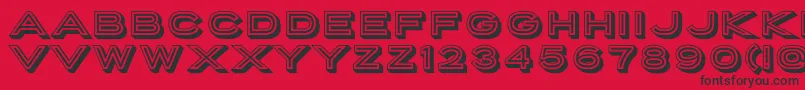 PorterSansInlineBlockWebfont Font – Black Fonts on Red Background