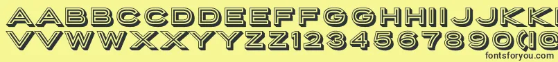 PorterSansInlineBlockWebfont Font – Black Fonts on Yellow Background