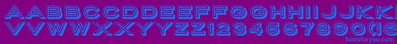 PorterSansInlineBlockWebfont Font – Blue Fonts on Purple Background