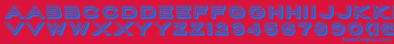 PorterSansInlineBlockWebfont Font – Blue Fonts on Red Background