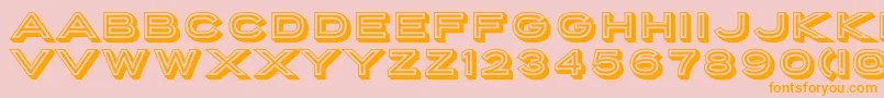 PorterSansInlineBlockWebfont Font – Orange Fonts on Pink Background