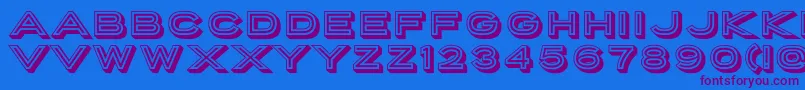 PorterSansInlineBlockWebfont Font – Purple Fonts on Blue Background