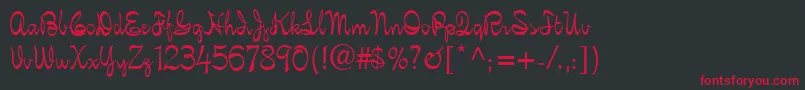 IphegeniaTM Font – Red Fonts on Black Background