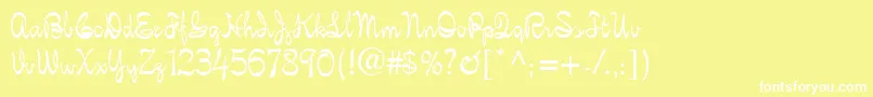 IphegeniaTM Font – White Fonts on Yellow Background