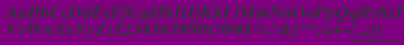 GrecoTenSsiBoldItalic Font – Black Fonts on Purple Background