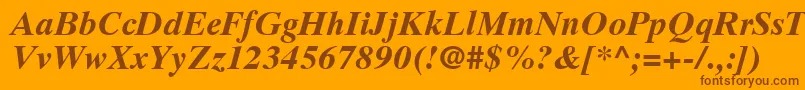 GrecoTenSsiBoldItalic Font – Brown Fonts on Orange Background