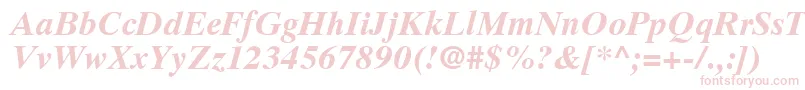 GrecoTenSsiBoldItalic Font – Pink Fonts on White Background