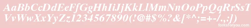 GrecoTenSsiBoldItalic Font – White Fonts on Pink Background