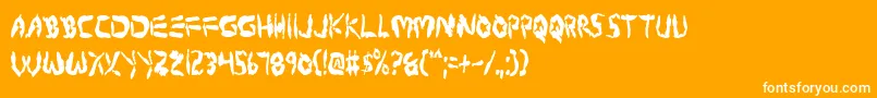 フォントProtov2c – オレンジの背景に白い文字