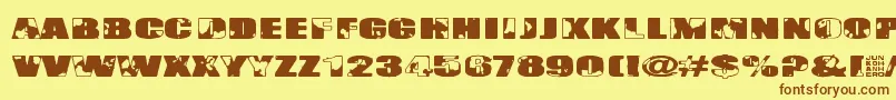 Singapore Font – Brown Fonts on Yellow Background