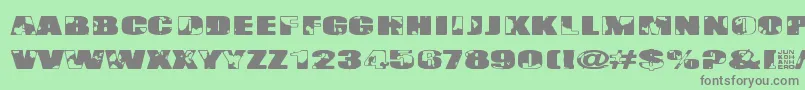 Singapore Font – Gray Fonts on Green Background