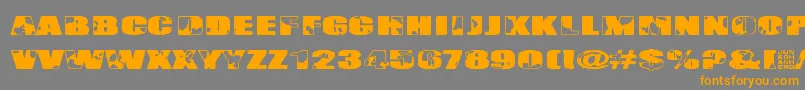 Singapore Font – Orange Fonts on Gray Background