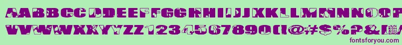 Singapore Font – Purple Fonts on Green Background