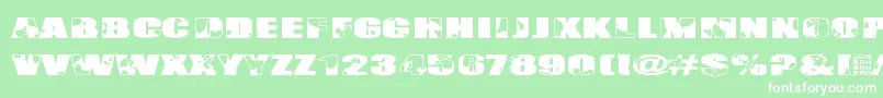 Singapore Font – White Fonts on Green Background