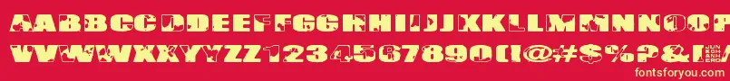 Singapore Font – Yellow Fonts on Red Background