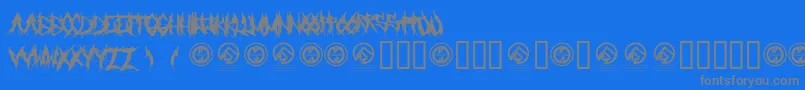 Grindmafia Font – Gray Fonts on Blue Background