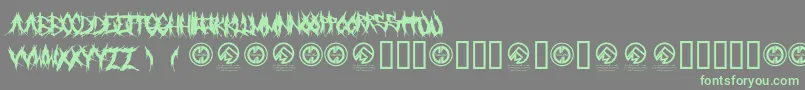 Шрифт Grindmafia – зелёные шрифты на сером фоне