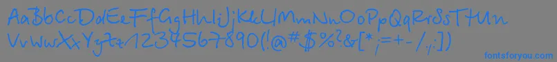 Betinascriptgtt Font – Blue Fonts on Gray Background