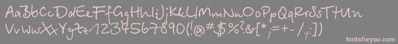 Betinascriptgtt Font – Pink Fonts on Gray Background