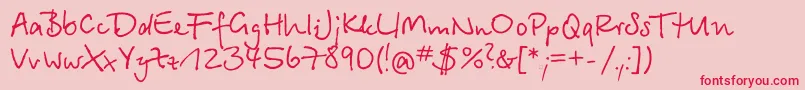 Betinascriptgtt Font – Red Fonts on Pink Background