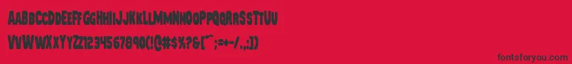 Mysterymobilecond Font – Black Fonts on Red Background